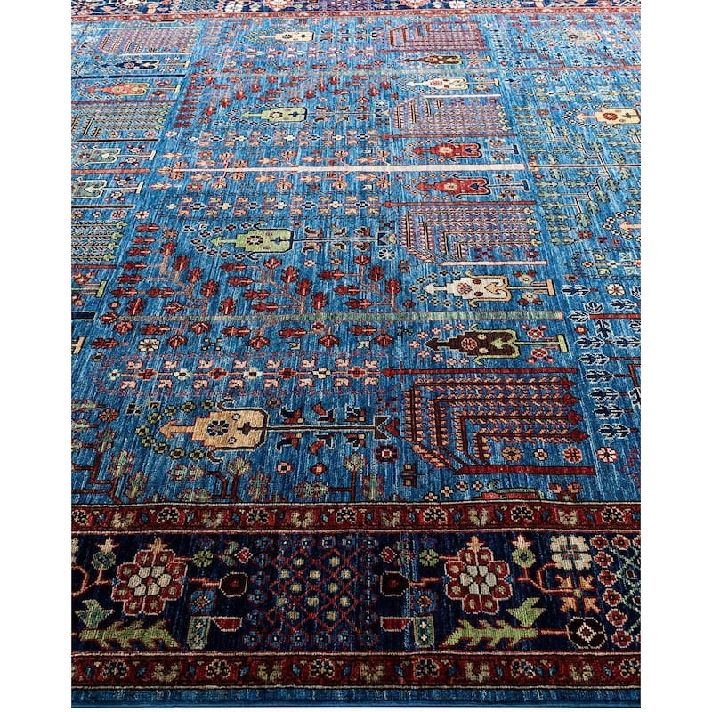 Serapi One-of-a-Kind Hand-Knotted Area Rug - Light Blue, 7' 10" x 10' 2" - 7' 10" x 10' 2"