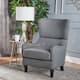 Quentin High-Back Club Chair by Christopher Knight Home - Charcoal
