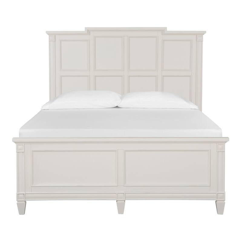 Magnussen Home Willowbrook Egg Shell White With Slight Rub Through Panel Bed