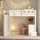 preview thumbnail 1 of 20, Twin Size Loft Bed with Ladder, Shelves, and Desk White