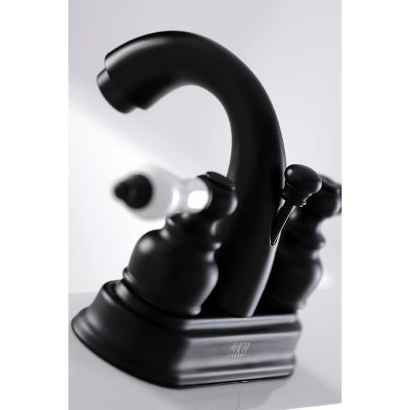 Restoration Two-Handle 3-Hole Deck Mount 4 in. Centerset Bathroom Faucet