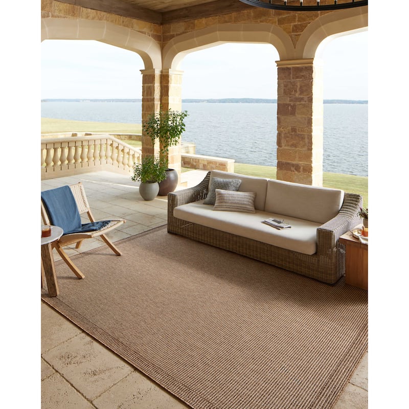 Alexander Home Hampton Natural Indoor/Outdoor Area Rug - 7'-6" x 10' - Natural / Oatmeal