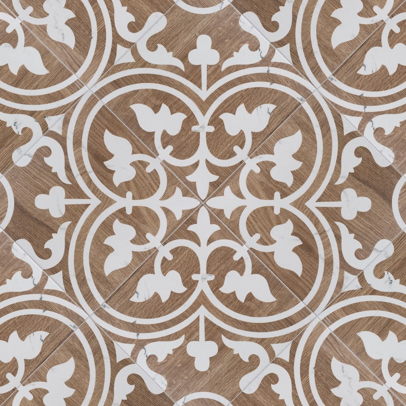 Merola Tile Llama Arte Loire Verso Noce 9-3/4" x 9-3/4" Porcelain Floor and Wall Tile