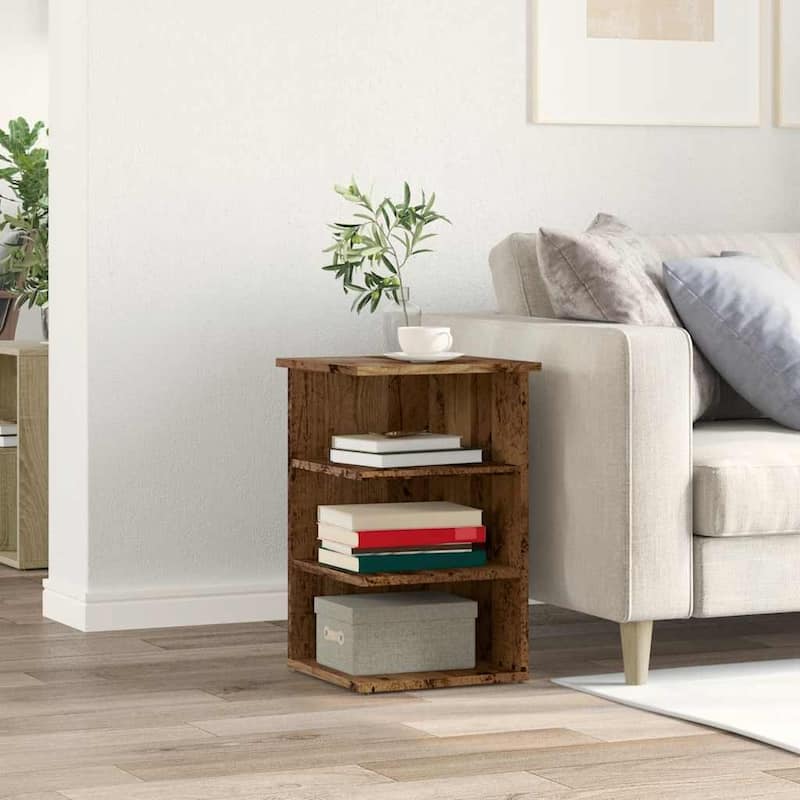 vidaXL Sideboard Old wood Engineered wood, metal Standard Sideboard - 13.8 x 13.8 x 21.7 in