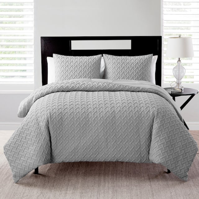 VCNY Home Nina II Embossed Comforter Set - Grey - Twin - Twin XL