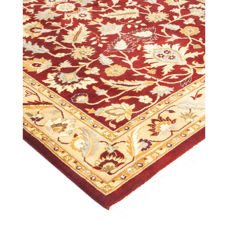 Overton Handknotted Wool Traditional Oriental Red Area Rug - 3' x 5'