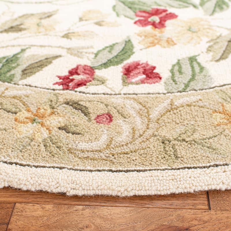 SAFAVIEH Handmade Chelsea Faigel French Country Floral Wool Rug