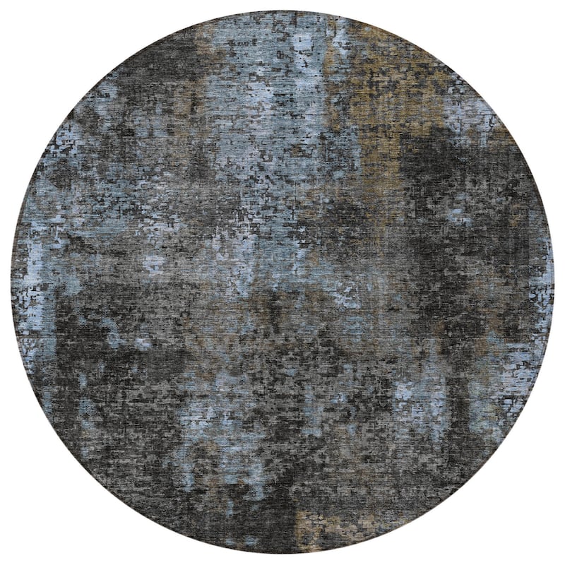 HomeRoots Abstract Transitional Rectangle Outdoor Rug
