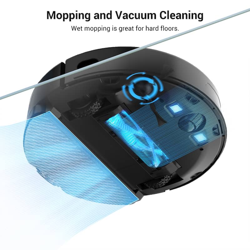Viomi Smart Robot Vacuum V3 Max Duster Vacuum and Mop for Multi Floors, Black - 10