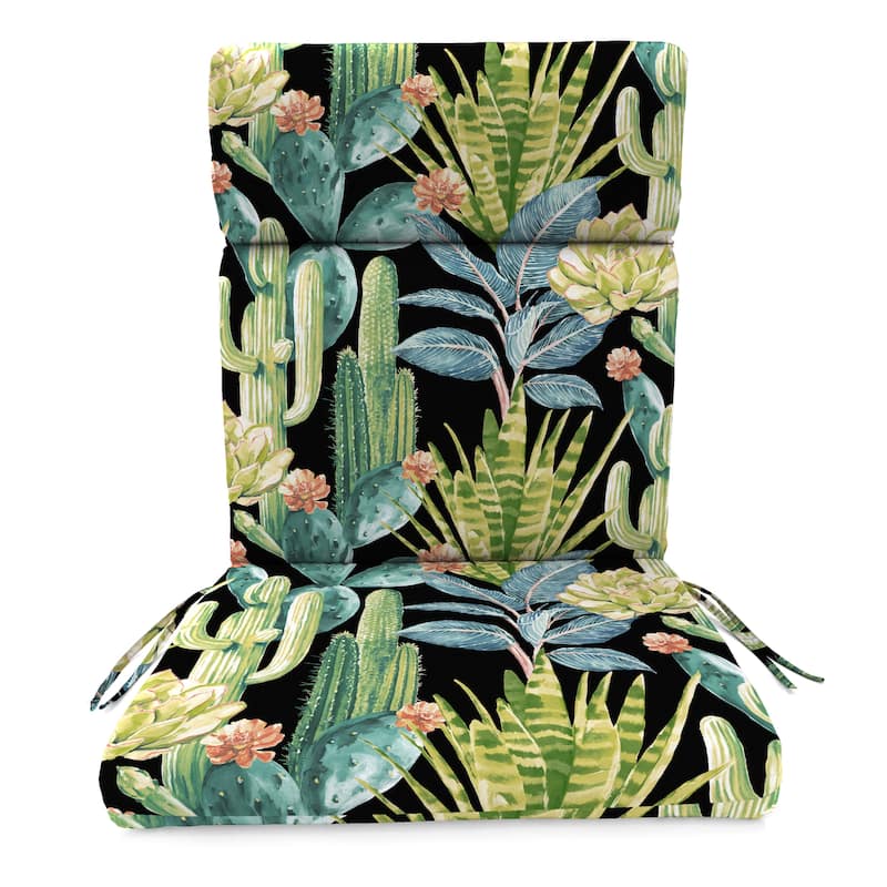 22" x 44" Outdoor Chair Cushion with Ties and Loop - 44'' L x 22'' W x 4'' H