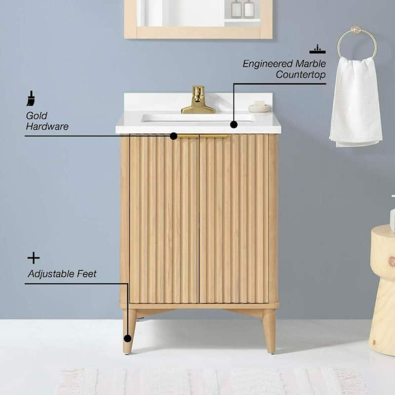 Miseno MV-BERK24-15VVA Indy 24" Free Standing Single Basin Vanity Set