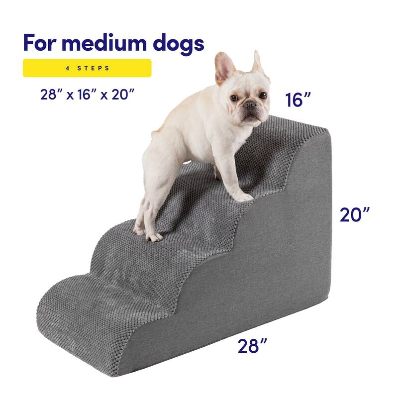 Pet Stairs/Ramp Non Slip High Density Foam 3/4/5 Steps Dog Cat Puppy