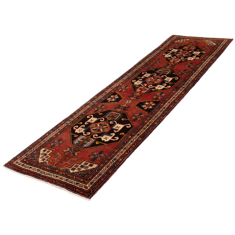 ECARPETGALLERY Hand-knotted Konya Anatolian Red Wool Rug - 3'11 x 13'5