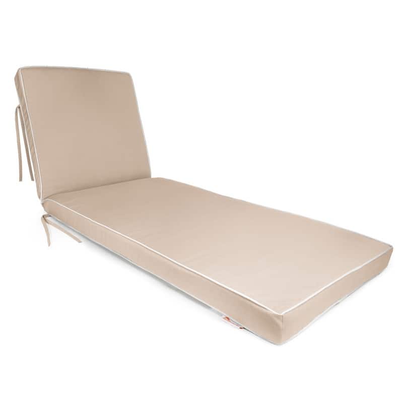 Sunbrella Contrast Corded Chaise Cushion by Austin Horn Classics - Sand