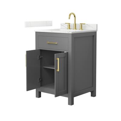 Wyndham Collection WCG2424-24S-QTZ-US3MXX Beckett 24" Free Standing