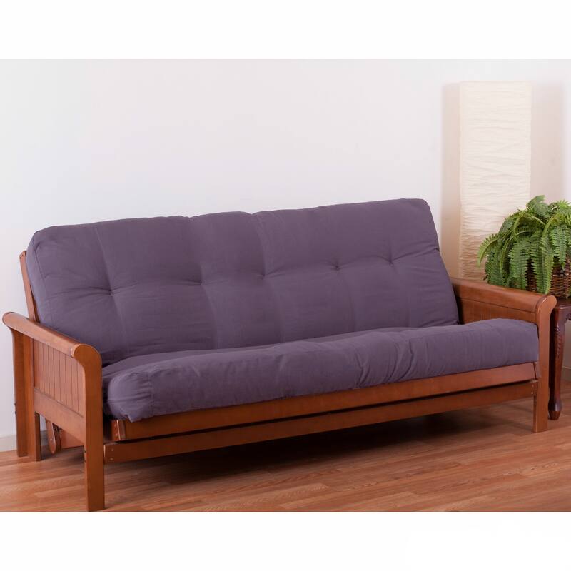 7-inch Thick Twill Futon Mattress (Twin, Full, or Queen) - Grape - Queen