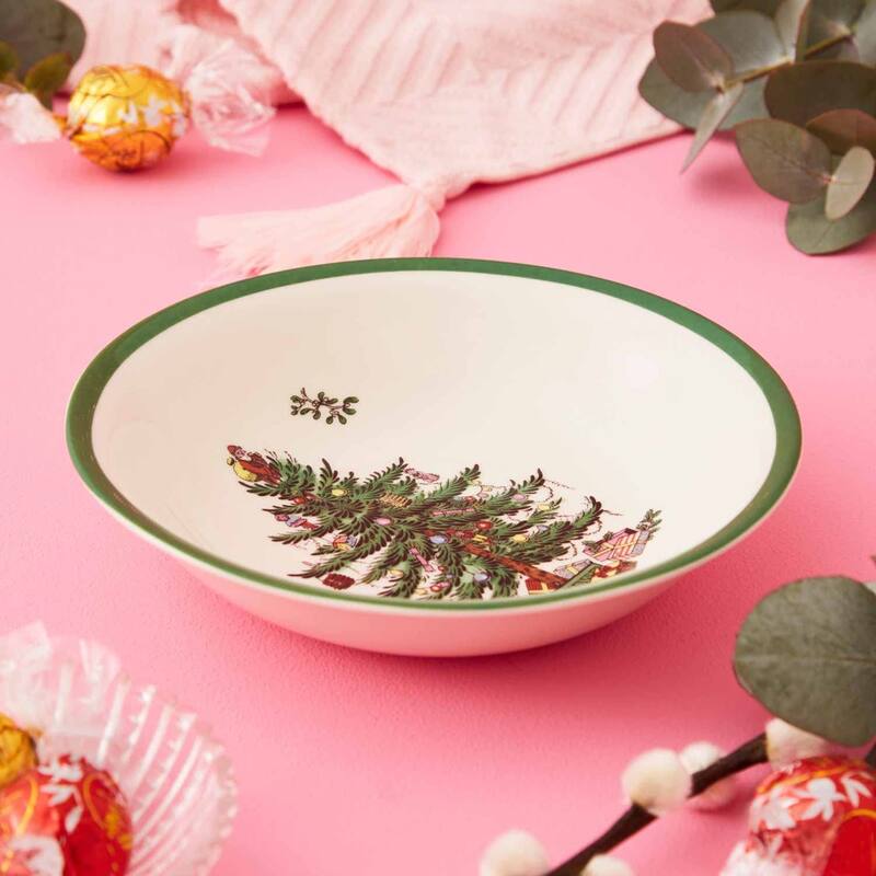 Spode Set of 4 Christmas Tree Cereal Bowls
