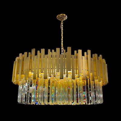 Luxury 32" Wide Crystal 12-Light Chandelier
