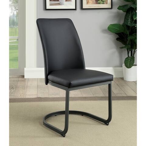 Furniture of America Hown Contemporary Black Dining Chairs (Set of 2)
