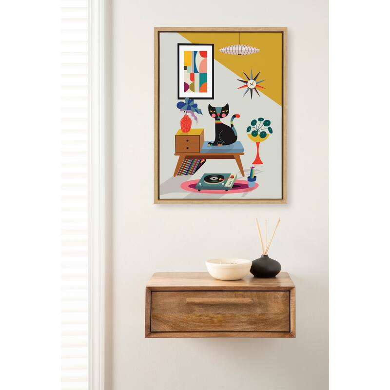 Kate and Laurel Sylvie Player Framed Canvas by Rachel Lee