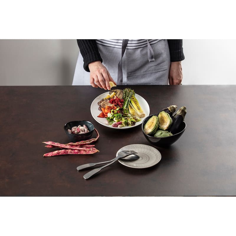 Fortessa Ashton 18/10 Stainless Steel, 5PC Flatware Set (Service for 1), Silver