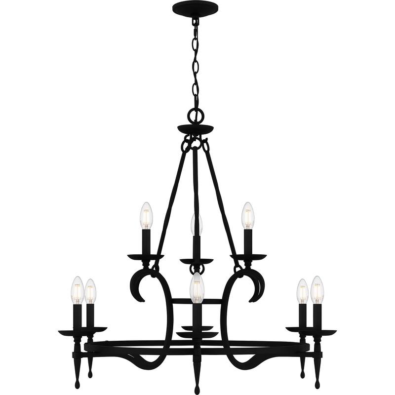 Octavia 9-Light Earth Black Chandelier