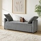 preview thumbnail 27 of 69, Franco Modern Upholstered Storage Bench with Two Throw Pillows and Thick Padded Cushion CHARCOAL