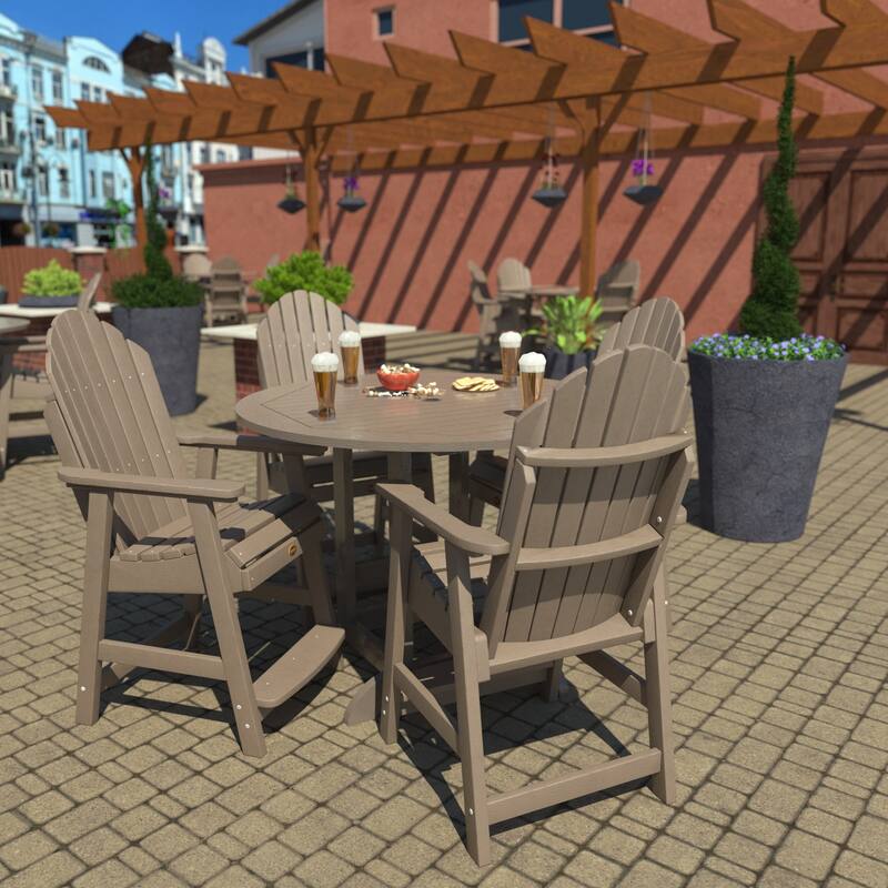 Highwood Commercial Grade 5-Piece Muskoka Adirondack 48" Counter Height Dining Set