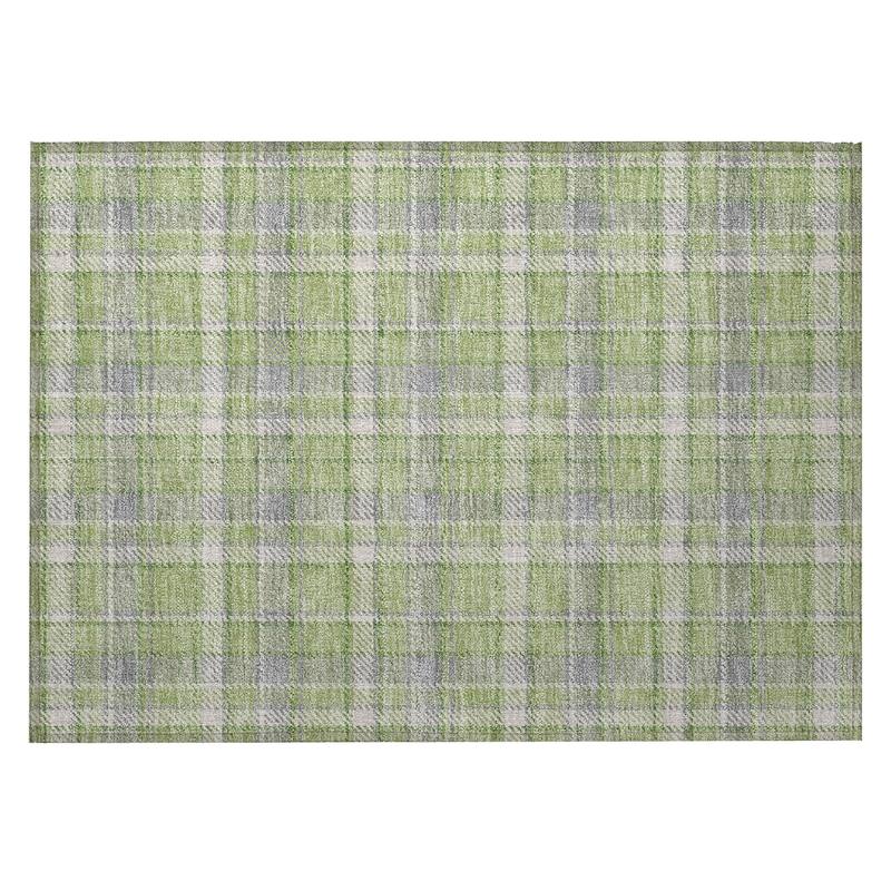 Alrilo Plaid Weather Resistant Versatile Elegance Runner Outdoor Rug