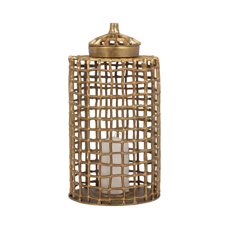 Sagebrook Home Metal Cylinder Lidded Jar