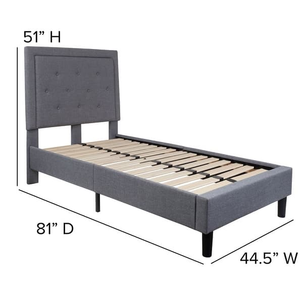 dimension image slide 0 of 19, Tufted Platform Bed with 10in. Pocket Spring Mattress