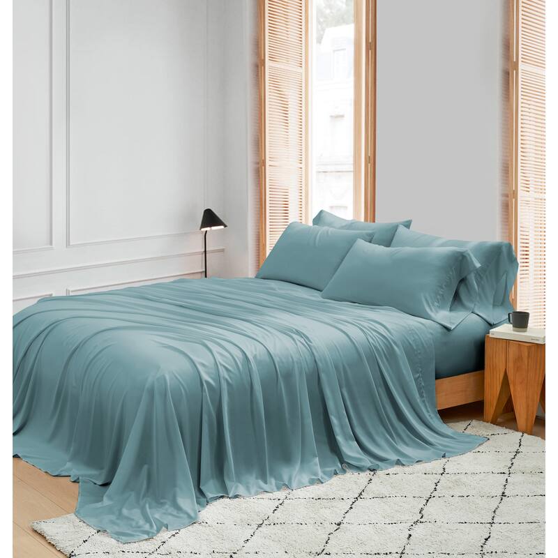 Solid Colored Rayon from Bamboo Breathable Deep Pocket Bed Sheet Set