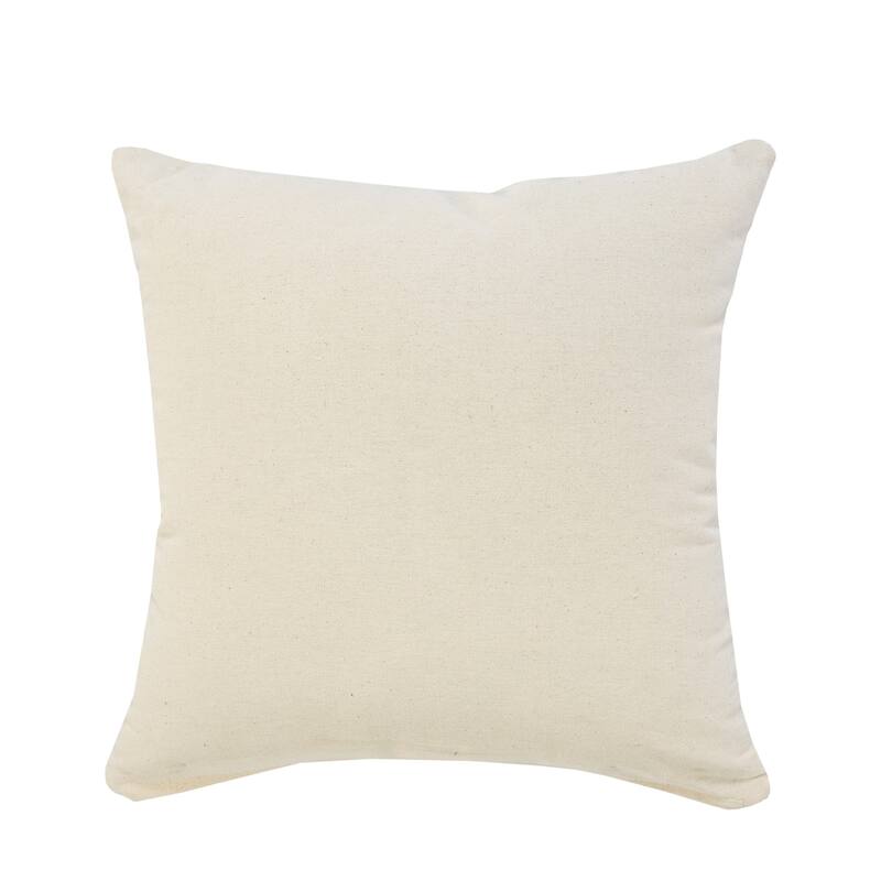 HomeRoots 20" X 20" Ensign Blue And Cream 100% Cotton Striped Zippered Pillow