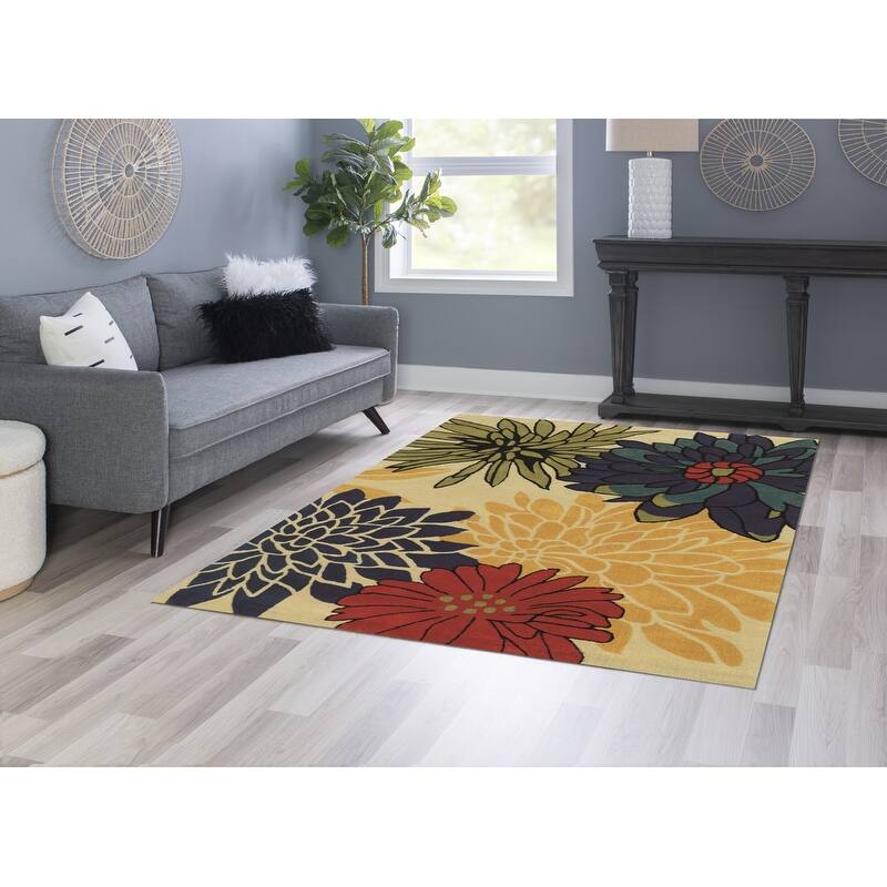 Hand-Tufted Trio Mums Rug Collection