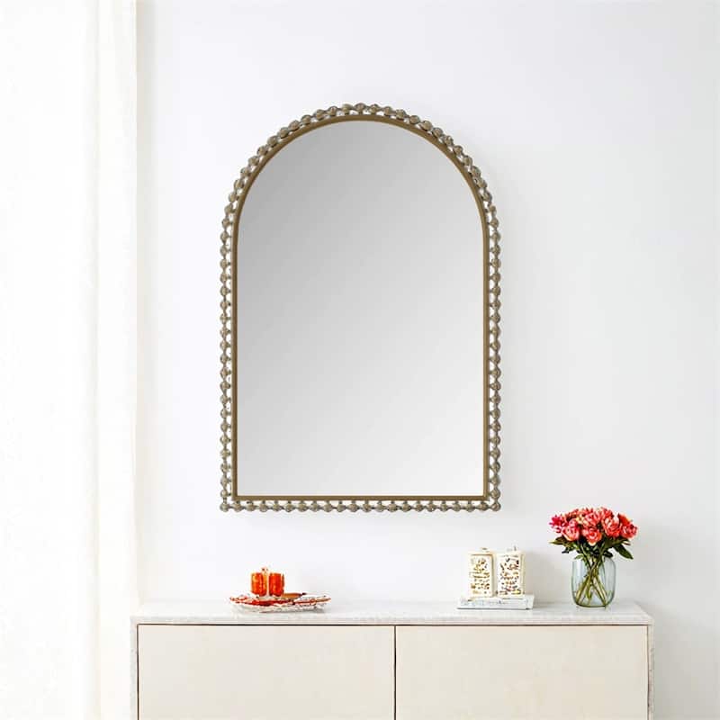 Iron Art Arch Vintage Vanity Mirror, Wall Hanging,Placed On The Table