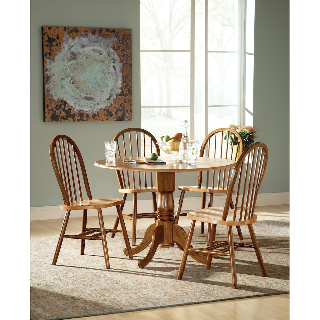 42" Dual Drop Leaf Table with 4 Windsor Chairs