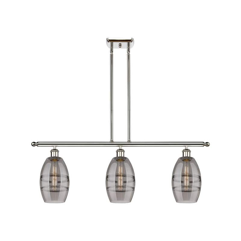 Innovations Lighting 516-3I-9-36 Vaz Linear Vaz 3 Light 36" Wide - Polished Nickel / Smoked