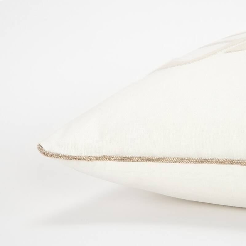 Ivory Tan Reindeer Down Filled Throw Pillow