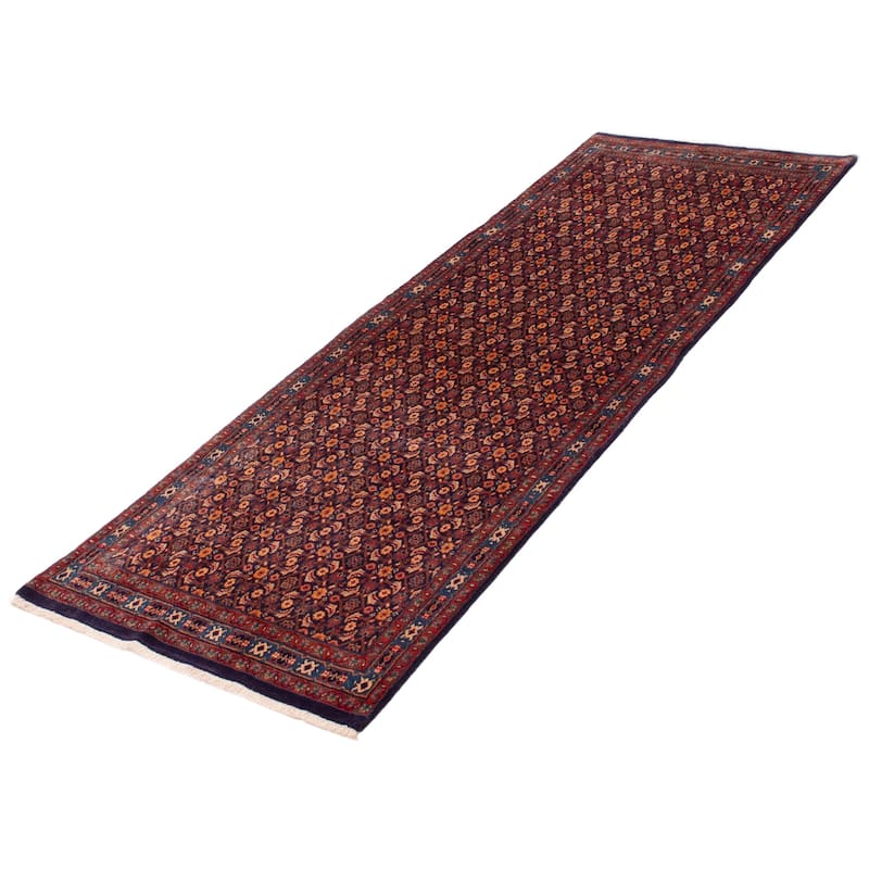 ECARPETGALLERY Hand-knotted Andelz Navy Wool Rug - 3'3 x 9'10