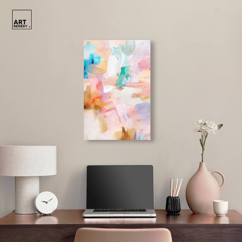 Rose Quartz II Canvas by Art Remedy, Gallery Wrapped