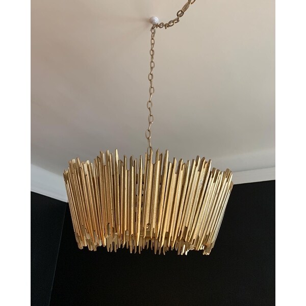 Gold and wood chandelier Sale