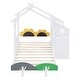 preview thumbnail 4 of 16, Twin Platform Bed with Windmill, Flower Decor & Desk - House Bed Style