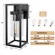 1-Light Modern Metal Glass Wall Sconce Wall Mount Light Fixture Black - 4.3 x 4.7x 10.6 inch