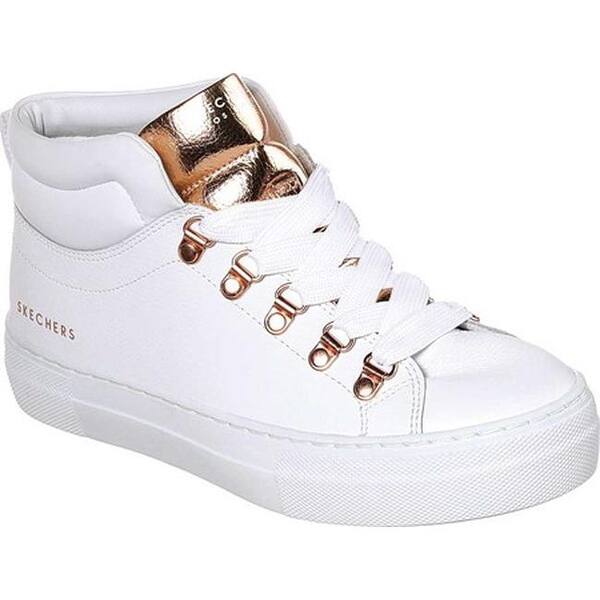 Shop Skechers Women S Alba Street Hype Shine High Top White