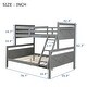 preview thumbnail 2 of 6, Twin over Full Bunk Bed with ladder, Safety Guardrail