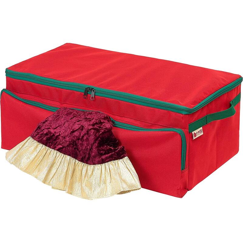 Premium Christmas Ornament Storage Box - Hold Up to 72 - 3 Inch Ornaments, + 8 Side Slots for Figurines, Nutcrackers, etc.