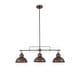 preview thumbnail 18 of 36, 3-Light Industrial Farmhouse Dome Pendant Metal Linear Kitchen Island Pendant Light Oil Rubbed Bronze Finish
