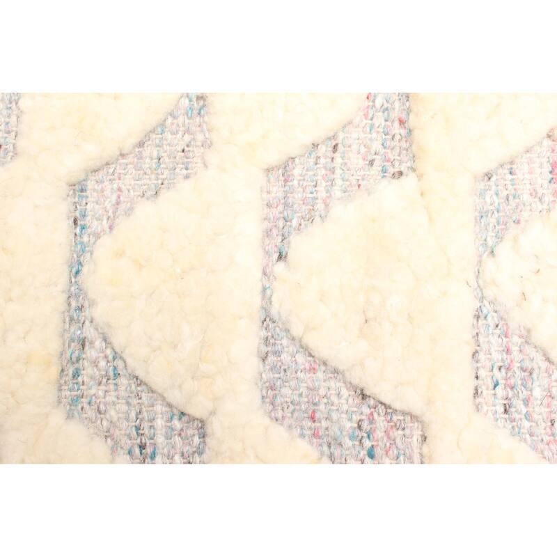 ECARPETGALLERY Hand-knotted Tangier Cream Wool Rug - 5'2 x 7'9