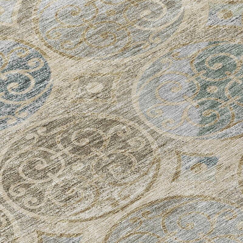 Machine Washable Indoor/ Outdoor Chantille Vintage Medallions Rug