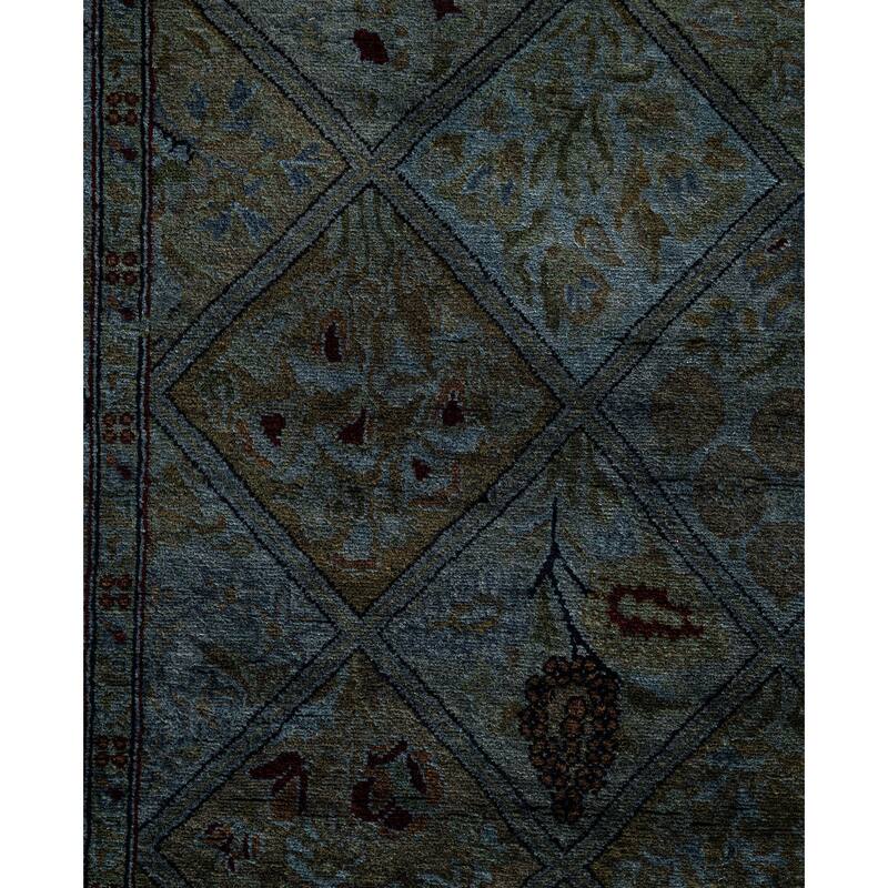 Overdyed One-of-a-Kind Hand-Knotted Area Rug - Gray - 2' 8" x 4' 3"